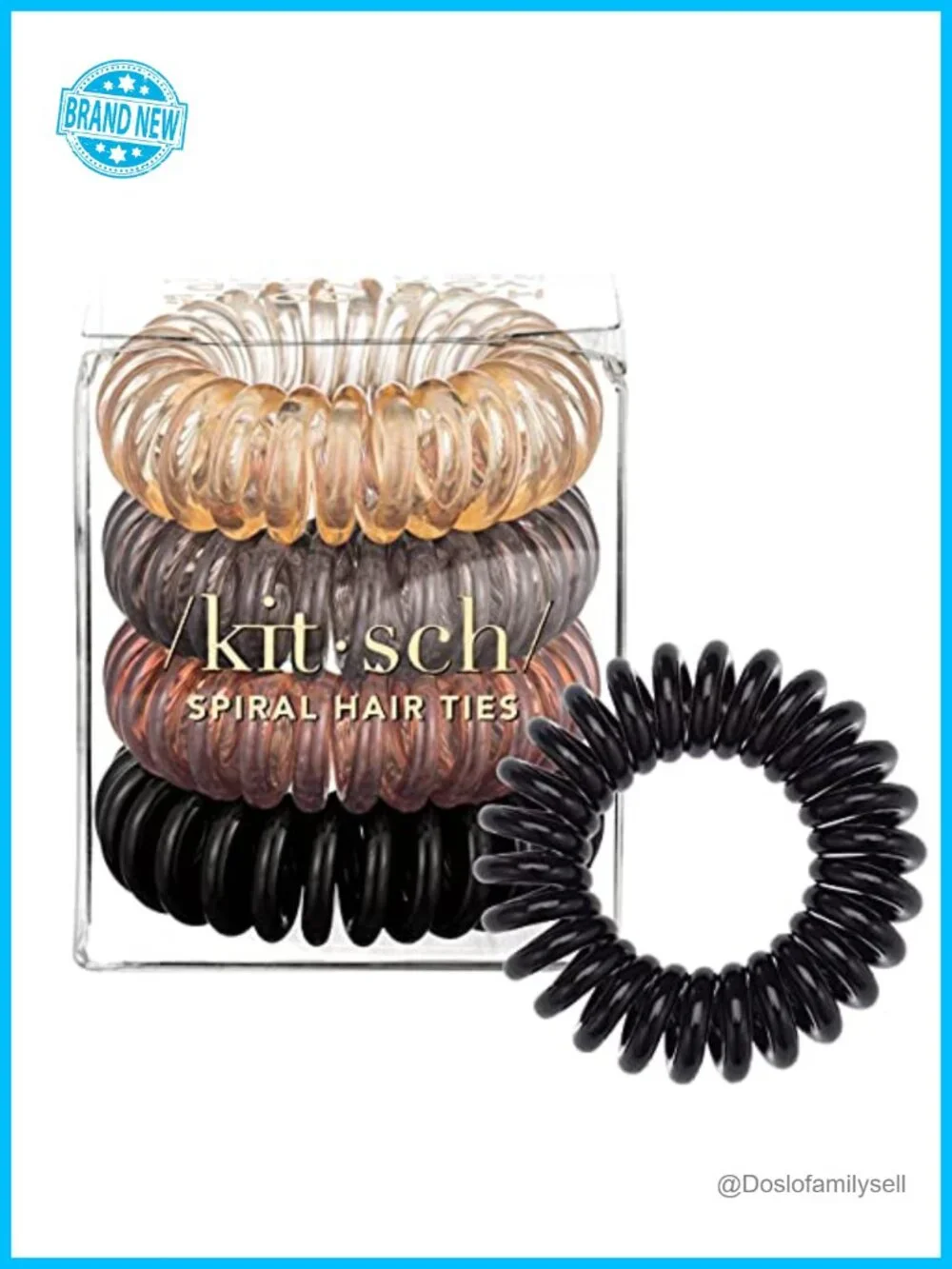 Spiral Hair Ties No Damage, Creaseless Ponytail Holders for Thick and Thin Hair